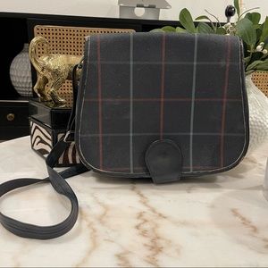 VINTAGE rare Burberry blue nova check  purse crossbody bag authentic leather